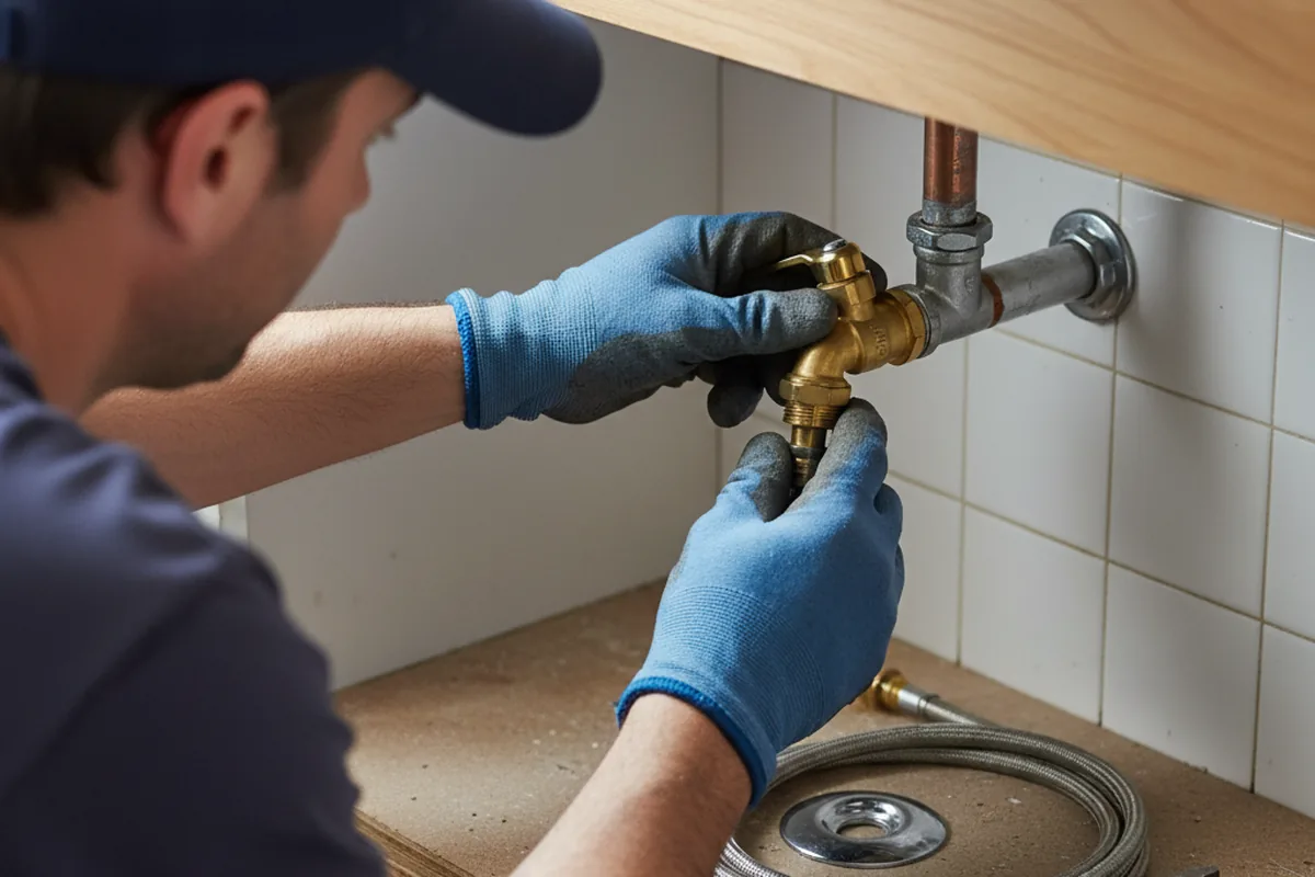 Shutoff valve and fitting work during Emergency Plumbing in Egypt